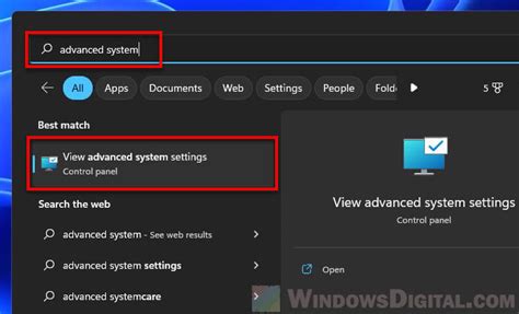 how to open advanced settings on windows 11