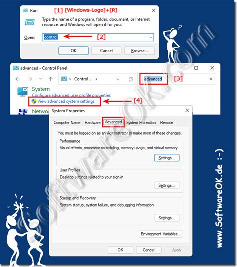 how to open advanced system settings in windows 10 as administrator