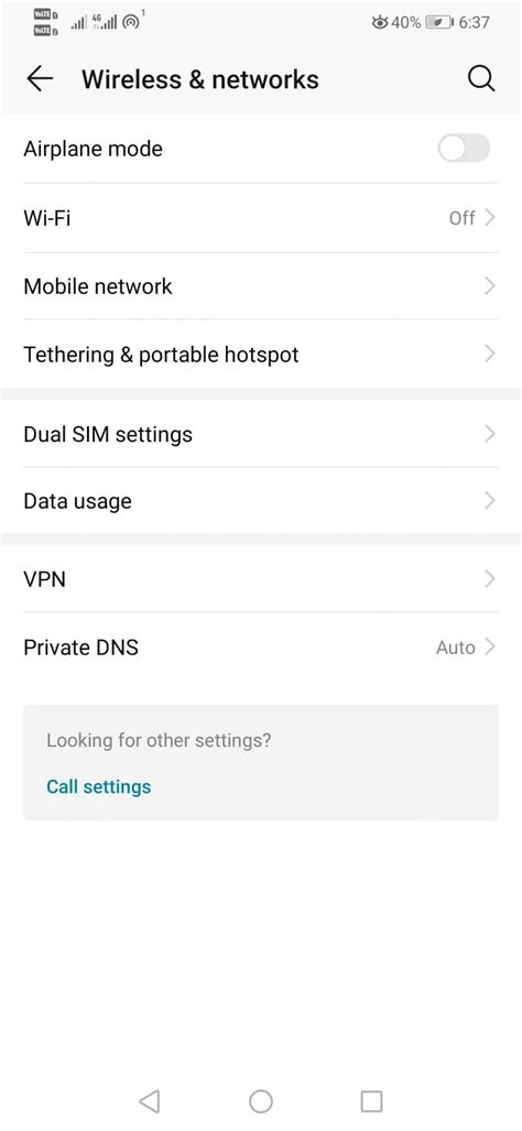 how to open apn settings android