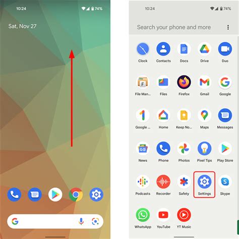 how to open app settings in android