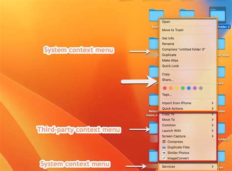 how to open context menu on mac