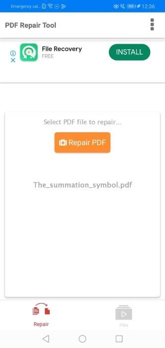 how to open corrupted pdf file in mobile