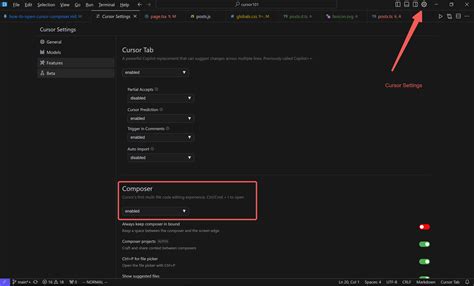 how to open cursor composer