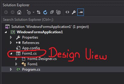 how to open design view in visual studio code
