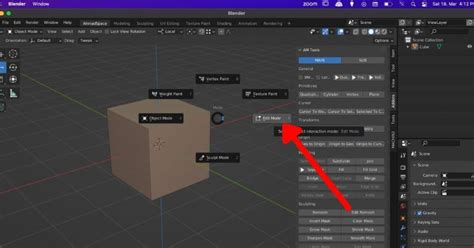 how to open edit mode in blender