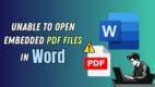 how to open embedded pdf file in word