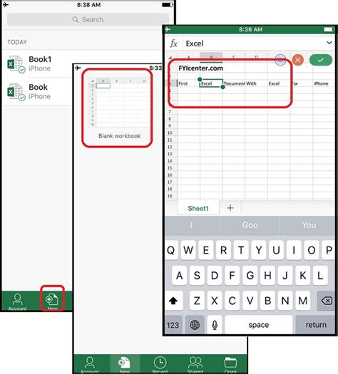 how to open excel doc on iphone