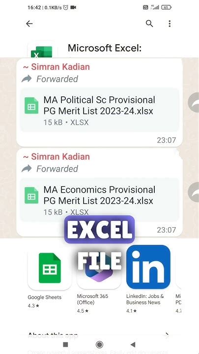 how to open excel file in mobile