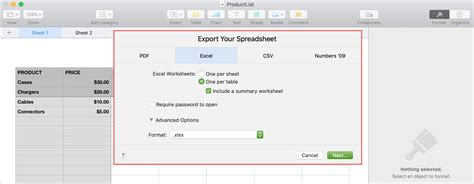 how to open excel file in numbers on ipad