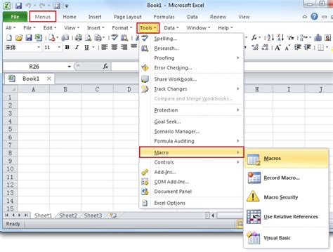 how to open excel using macro