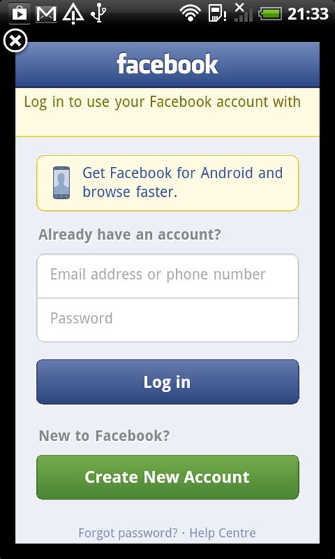 how to open facebook in webview in android