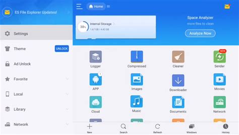 how to open file manager on android tv