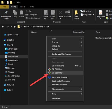 how to open file path in git bash