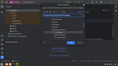 how to open git repository in pycharm
