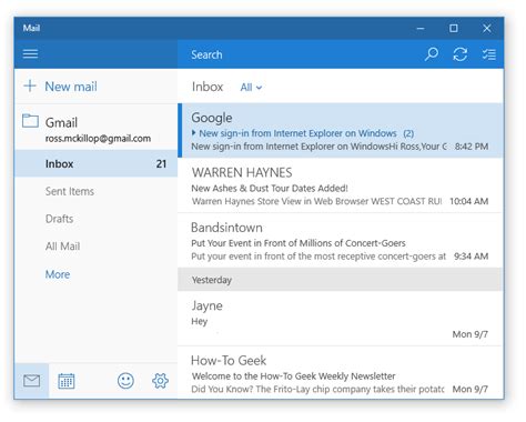 how to open gmail on windows 10