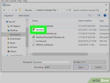 how to open htm file in pdf