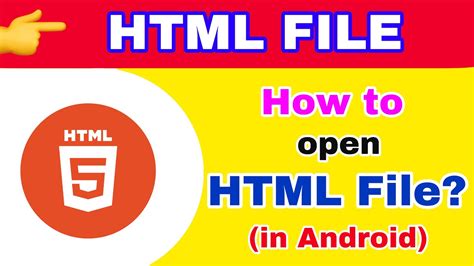 how to open html file in android