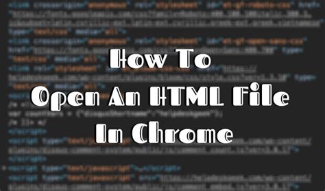how to open html file in chrome from terminal