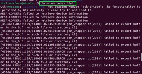 how to open html file in linux