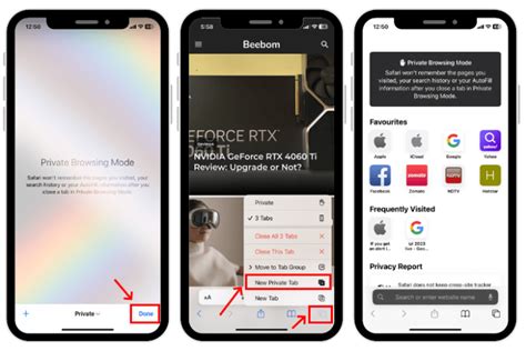 how to open incognito window in iphone