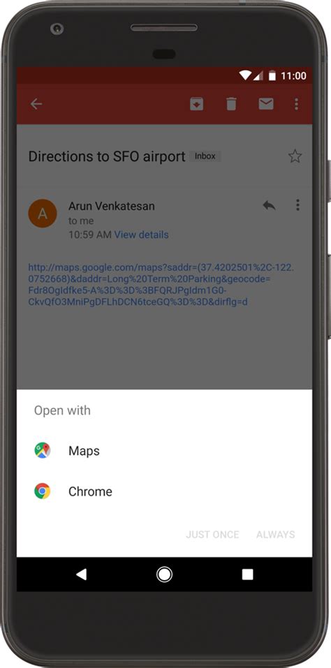 how to open link in mobile android