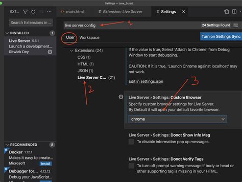 how to open live browser in vs code