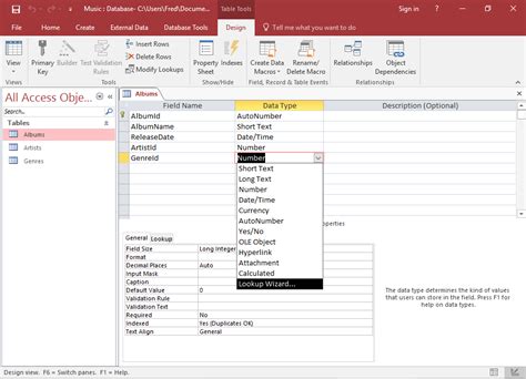 how to open lookup wizard in access