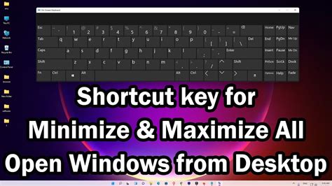 how to open minimized windows with keyboard