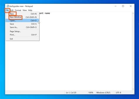 how to open new notepad