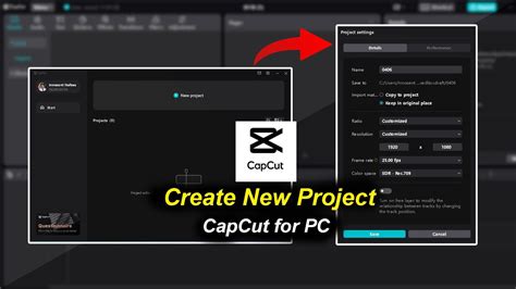how to open new project in capcut
