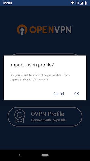 how to open ovpn file in android