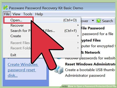 how to open password protected excel file