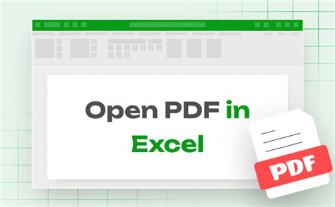how to open pdf document in excel