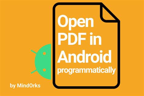 how to open pdf file in android app programmatically