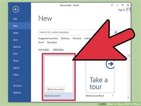 how to open pdf file in word 2010
