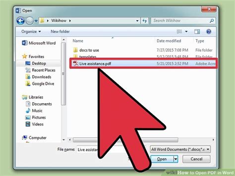 how to open pdf file in word online