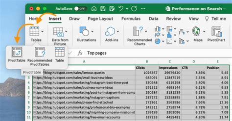 how to open pivot table option in excel