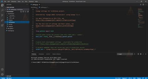 how to open project in django