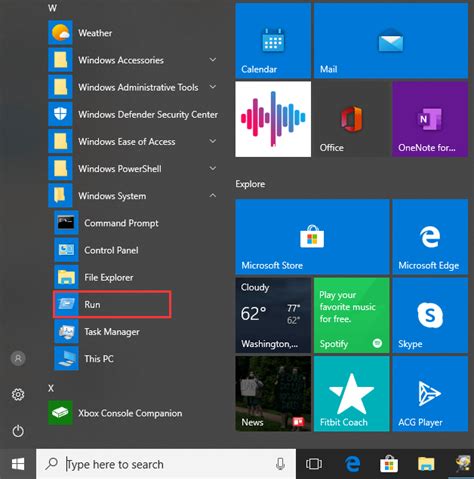 how to open run command