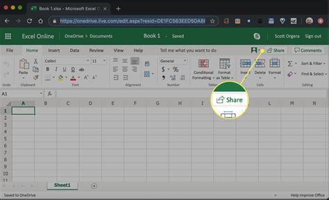 how to open shared excel file in browser