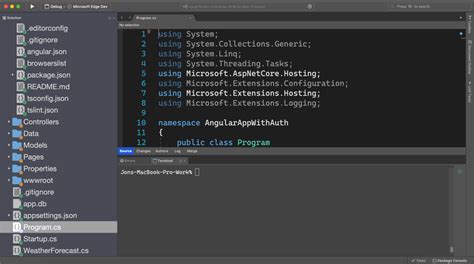 how to open terminal in visual studio in mac