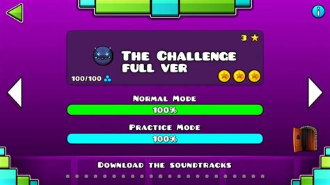 how to open the challenge in geometry dash 2.2