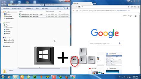 how to open two different windows side by side