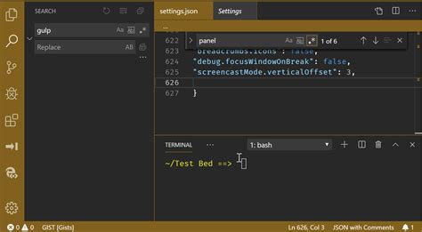 how to open vs code search bar