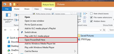 how to open windows powershell in a specific folder