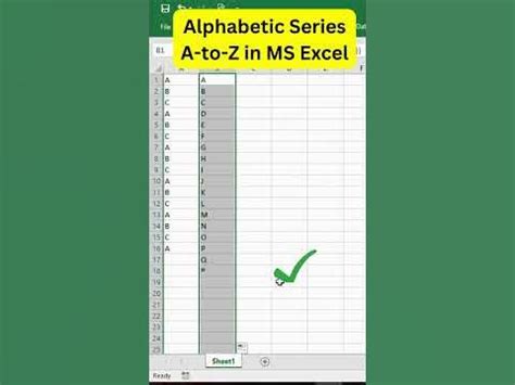 how to order a to z in excel