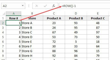 how to order rows in excel by number