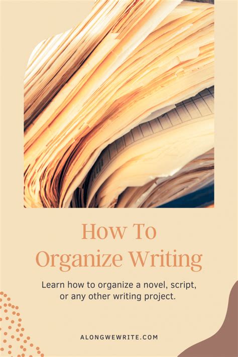 how to organize a writing