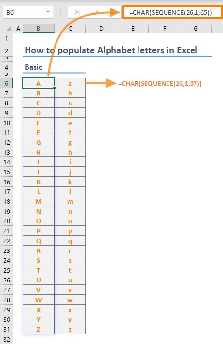 how to organize by letter in excel