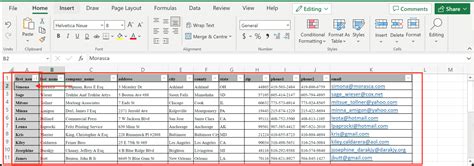 how to organize excel column in alphabetical order